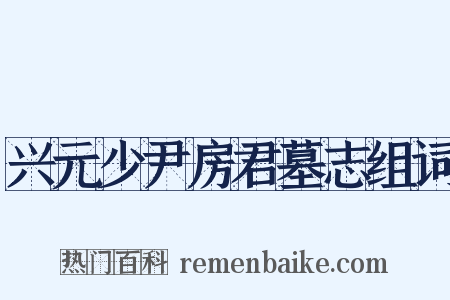 兴元少尹房君墓志组词是什么意思的图片